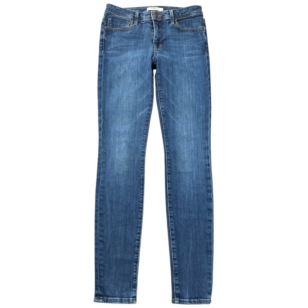 Fidelity Denim Belvedere Jeans Women 27 Mid Rise Ultra Slim Skinny Blue USA